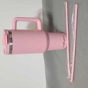 LABULABLA Double Walled Insulated Tumbler with Handle - 40 oz‎ NEW IN BOX